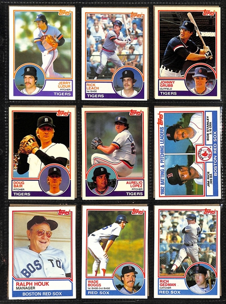  1983 Topps & Traded Set Cards & 1989 Upper Deck Baseball - Complete or Near Complete Sets - w. 1989 UD Ken Griffey Rookie